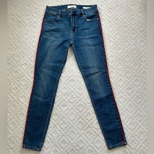 Pacsun ankle length red stripe skinny jeans